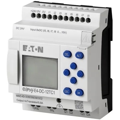 Relé de commande EASY-E4-AC-12RCX1 8DI4RO 100-240V AC/DC Terminal à vis Ethernet du clavier