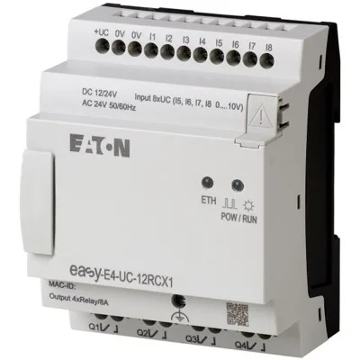 Relé de commande EASY-E4-AC-12RCX1 8DI4RO 100-240V AC/DC Terminal à vis Ethernet du clavier