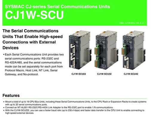 Mettez à niveau votre entreprise avec le module de l'unité d'interface de communication CJ1W-SCU21-V1