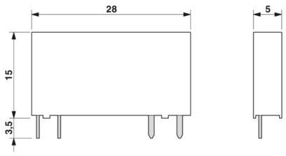 2966595 Relais à l'état solide miniature OPT-24DC/24DC/2 pour les applications à petite échelle