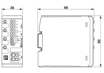 CBMC E4 24DC/1-4A IOL Détecteur électronique 2910410 pour applications lourdes