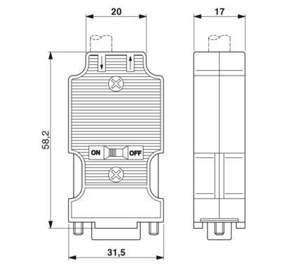 2904467 Connecteur de bus D-SUB SUBCON-PLUS-M/AX 9 pour une transmission de données rapide et stable