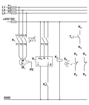 Le démarreur de moteur hybride ELR H5-IES-SC-230AC/500AC-9 2900422 pour les applications lourdes