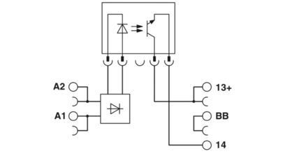 PLC-OPT-24DC/24DC/2/ACT Module de relais à l'état solide avec entrée et sortie en courant continu de 24 V 2900376