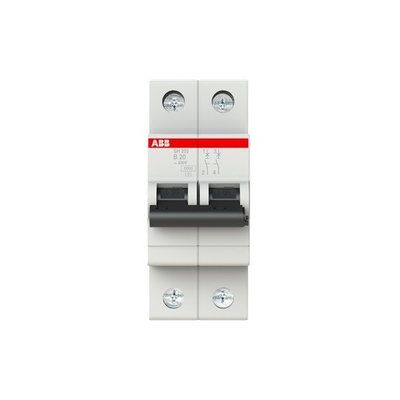 MCB SH202-B20 Disjoncteur miniature 20A courant nominal 2P B 220V tension nominale