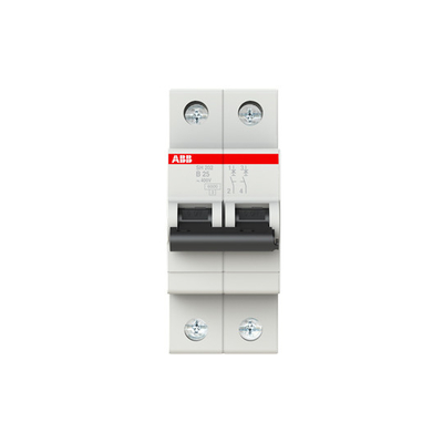 2P MCB SH202-B25 Disjoncteur miniature Nombre de pôle 2 Courant nominal 25A