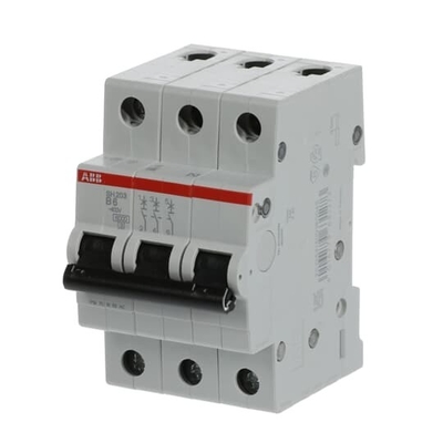 MCB SH203-B6 Disjoncteur miniature Fréquence nominale Hz 50 Nombre de pôles 3 6 A