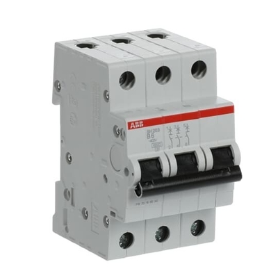MCB SH203-B6 Disjoncteur miniature Fréquence nominale Hz 50 Nombre de pôles 3 6 A