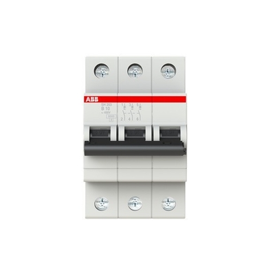 MCB SH203-B10 Disjoncteur miniature 3P Courant nominal 10A B Fréquence nominale 50 Hz