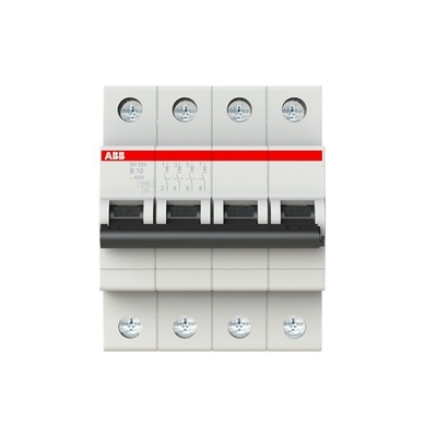 BCD courbe B MCB SH204-B10 disjoncteur miniature 4P B courant nominal 10A