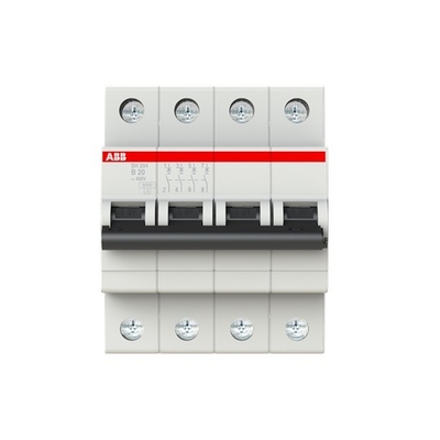 MCB SH204-B20 Disjoncteur miniature 4P B 20 A BCD Courbe B Capacité de rupture