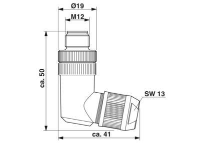 SACC-M12MRD-4Q SH PN 1554539 Connecteur de données La solution parfaite pour la transmission de données