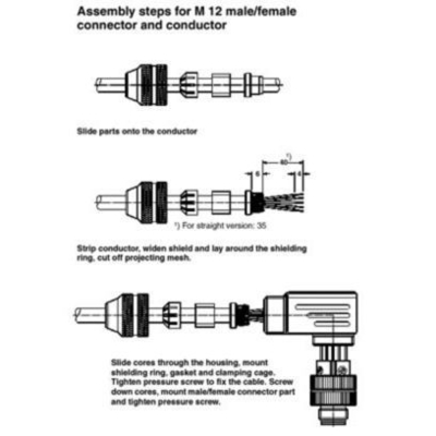 SACC-M12FSB-5CON-PG9 SH AU Connecteur de données 1507777 et durable pour les besoins industriels