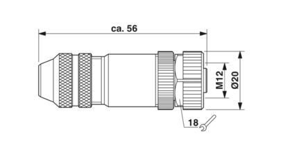 SACC-M12FSB-5CON-PG9 SH AU Connecteur de données 1507777 et durable pour les besoins industriels