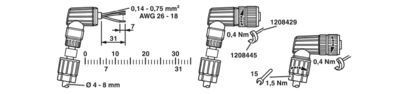 SACC-M12FR-5PL 1424690 Connecteur La solution ultime pour la connectivité industrielle