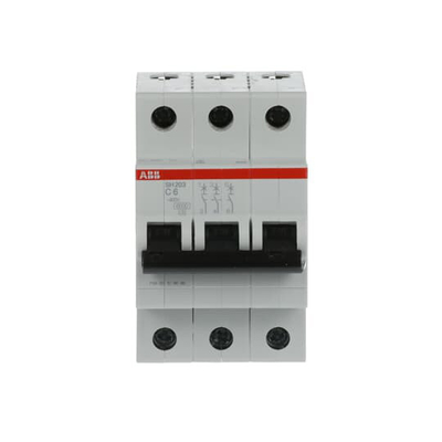 MCB SH203-C6 Disjoncteur miniature 3P 6A C Courant nominal 6A MCB