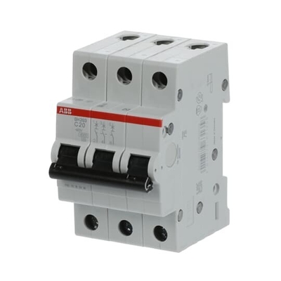 MCB SH203-C20 Disjoncteur miniature 3P Courant nominal 20A Fréquence nominale 50 Hz