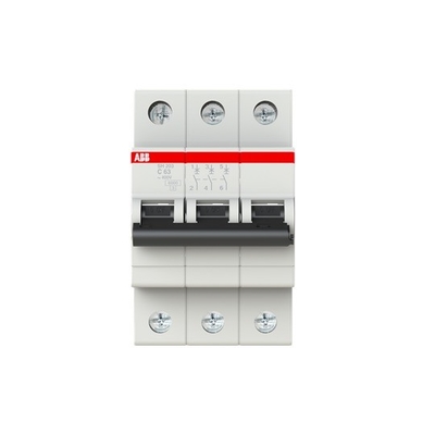 Capacité de rupture 3P C 63A MCB SH203-C63 Disjoncteur miniature Fréquence nominale Hz 50