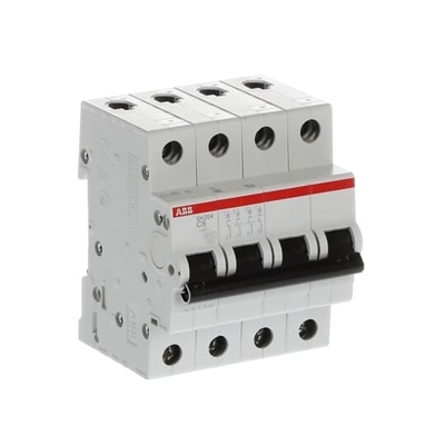 MCB SH204-C6 Disjoncteur miniature 4P C 6A Courant nominal 20A Voltage nominal 220V