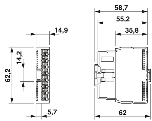 AXL SE PSDI8/3 Phoenix Module de sécurité de contact Niveau de protection IP20 pour le client