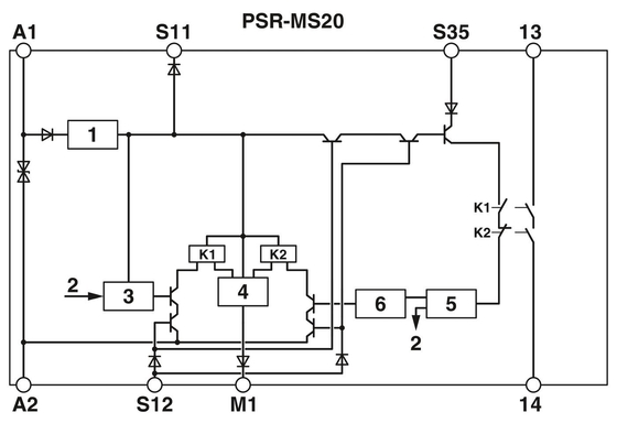 Relé d'accouplement de fonctionnalité de protection PSR-MS25-1NO-1DO-24DC-SC Relé de sécurité pour l'arrêt de sécurité