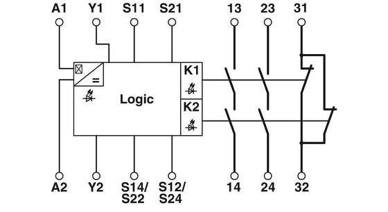 22.5*112*114.5mm PSR-SPP-24UC/THC4/2X1/1X2 Relais de sécurité et théorie du relais de tension