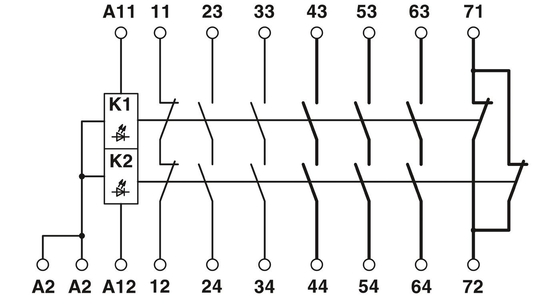 Théorie du relais de tension PSR-SPP-24UC/URM4/5X1/2X2 Module d'extension pour l'arrêt de sécurité