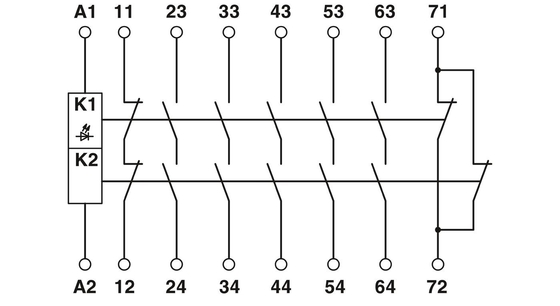 Module d'extension PSR-SCP-24UC/URM4/5X1/2X2/B avec arrêt de sécurité et relais de couplage