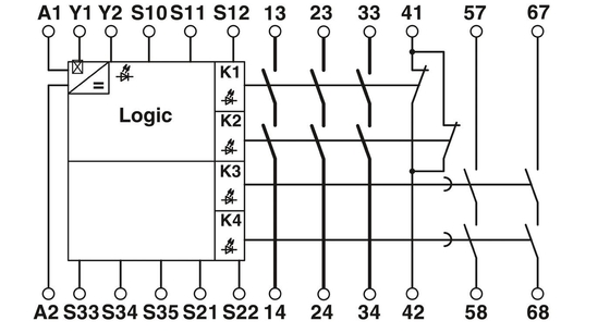 PSR-SCP-24DC/ESD/5X1/1X2/300 Relais de sécurité de contact Phoenix Protéger le relais de couplage