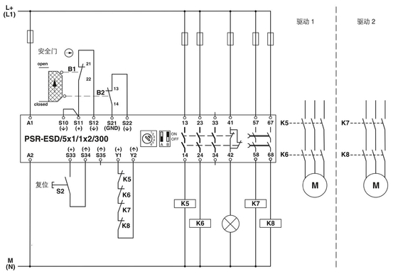 PSR-SCP-24DC/ESD/5X1/1X2/300 Relais de sécurité de contact Phoenix Protéger le relais de couplage
