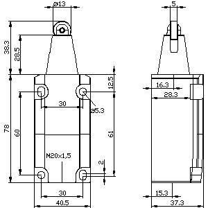 Échangeur de position du plongeur à rouleaux en acier de qualité 3SE5112-0CD02 pour les applications industrielles