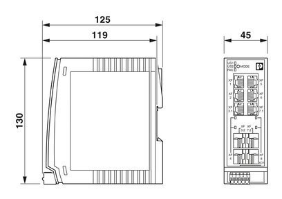FL SWITCH 2204-2TC-2SFX Commutateur Ethernet industriel avec petite taille par Phoenix Contact