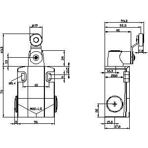 Commutateur de position large 3SE5122-0CH01 pour automatisation industrielle