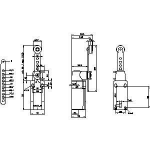 Échangeur de position en acier inoxydable de 31 mm M20x1.5 Disque rotatif en plastique 3SE5232-0CK62-1AJ0