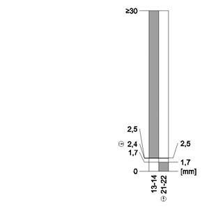 Commutateur de position en plastique 31 mm M20x1.5 sans actionneur séparé LED 3SE5232-0RV40