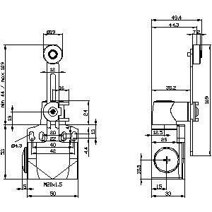 Commutateur de position de longueur réglable 3SE5242-0HK50