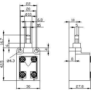 3SE5250-0CC05 Commutateur de position de type ouvert 1NO 1NC Contacts pour applications industrielles