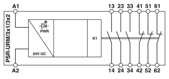 RELÉE de couplage de protection PSR-SPP-24UC/URM/3X1/3X2 avec taille et conception de 22,5*114,5*99 mm