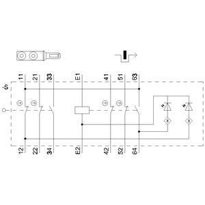 Commutateur de position en plastique M20 X 1 5 Ye/gr FKV Décharge auxiliaire à l'avant 3SE53221SD21
