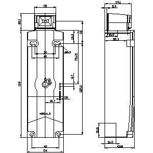 Commutateur de position en plastique M20 X 1 5 Ye/gr FKV Décharge auxiliaire à l'avant 3SE53221SD21