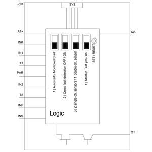 3SK1120-1AB40 Relais de sécurité 3SK1 Terminal de vis de l'unité de base 24 V CC 3 Circuits de mise en marche