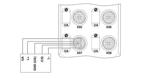 IP65/67 Niveau de protection AXL E EIP IOL8 DI4 M12 6P Module de communication pour le secteur industriel