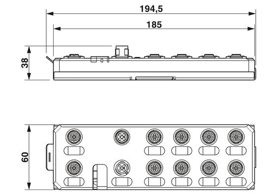 IP65/IP67 Niveau de protection AXL E PN DIO16 M12 6M Module numérique pour votre performance
