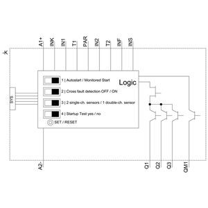 3 Circuits actifs 3SK1122-2AB40 Relais de sécurité 3SK1 Unité de base avec sorties à semi-conducteurs