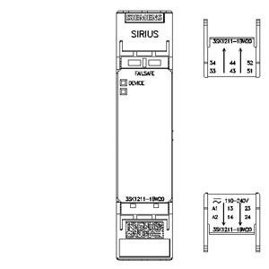 4RO Extension de sortie et terminal de vis 3SK1211-1BW20 Relais de sécurité pour AC/DC 110-240V