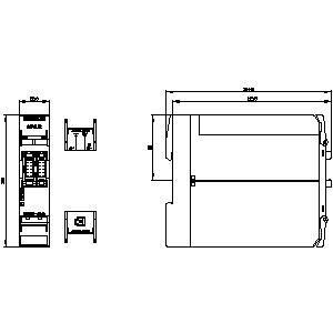 3SK2 22 Unité de base de relais de sécurité de largeur de 5 mm avec interface PROFINET et terminal à vis