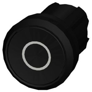 3SU1000-0AB10-0AD0 SIRIUS ACT Bouton avec bouton plat en plastique noir