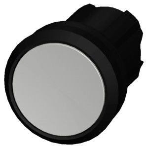 Piste en plastique blanc 3SU1000-0AB60-0AA0 SIRIUS ACT avec bouton plat désactivé