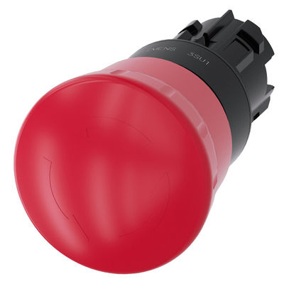 40mm plastique SIRIUS ACT Champignon bouton de poussée non allumé arrêt d'urgence action de déclenchement de poussée