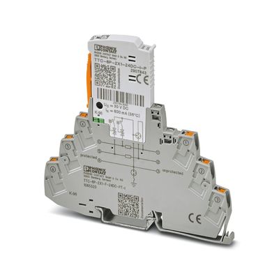 1065320 TTC-6P-2X1-F-24DC-PT-I Phoenix Protecteur contre les surtensions de contact 4 pôles Courant de décharge nominal 2.5